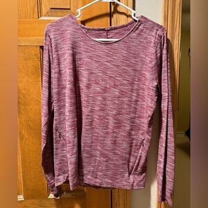 Size 10 maroon lululemon long sleeve shirt